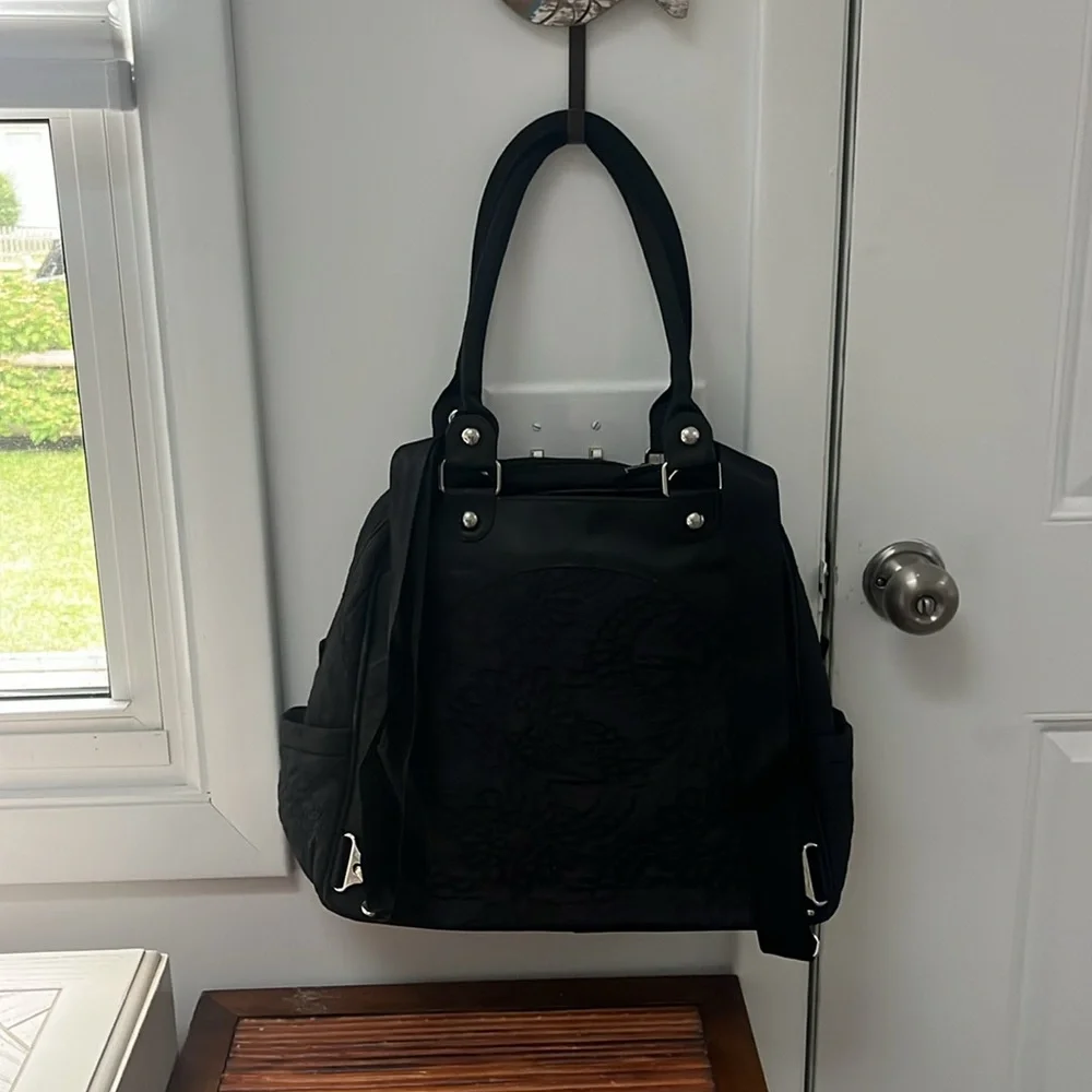 Petunia Pickle Bottom Central Park North Stop Embossed Satchel Diaper Bag,NWT